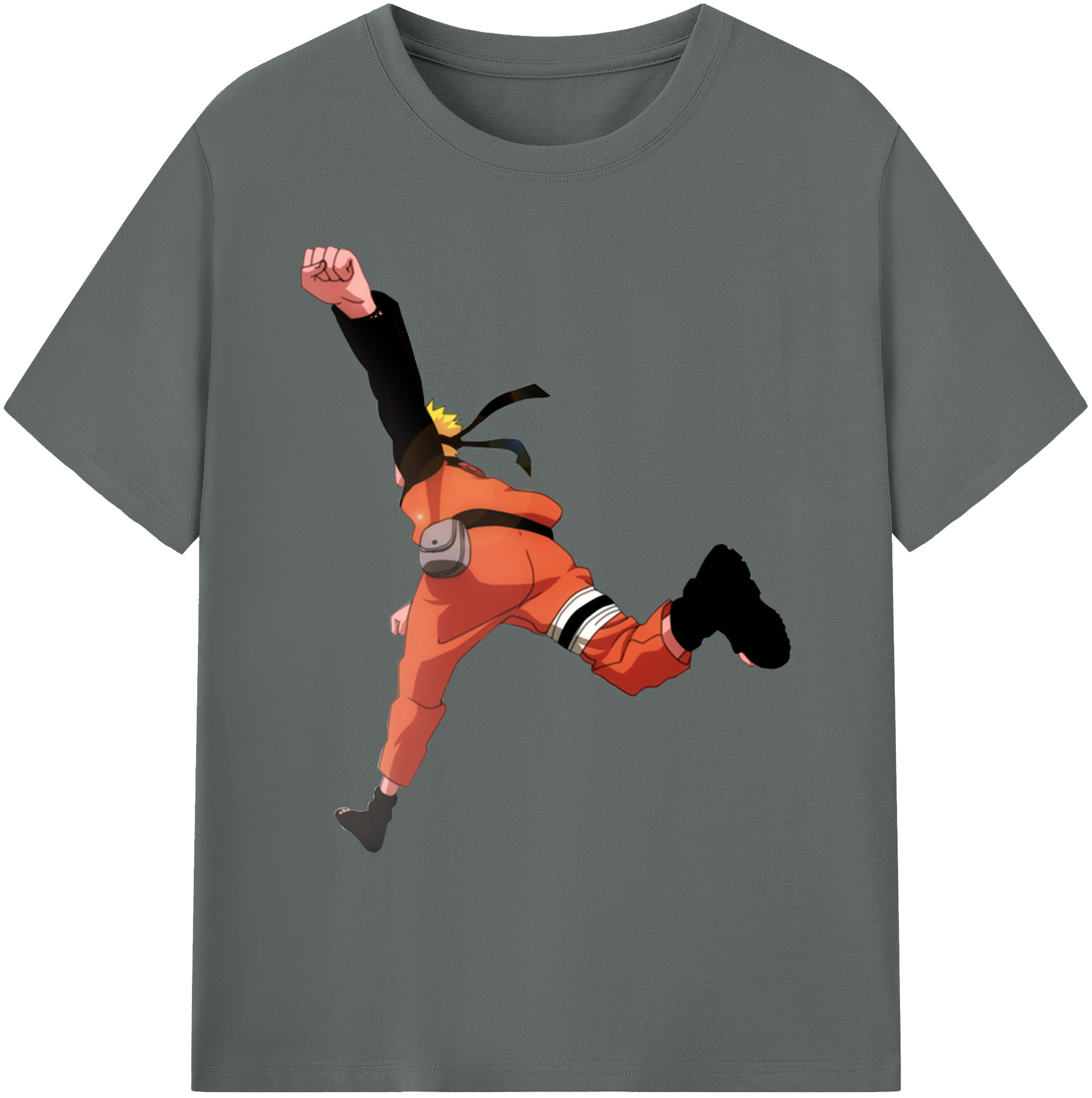 （画像用） NARUTO -ナルト- うずまき ナルト Uzumaki Naruto 綿100％ メンズ半袖Tシャツ｜肌触りやわらか＆通気性